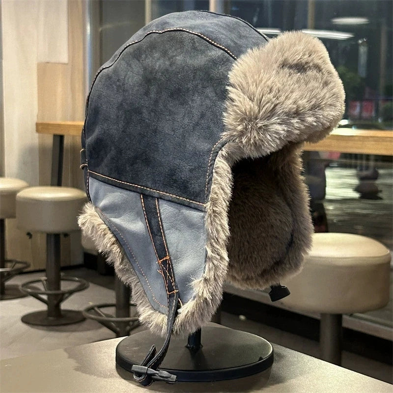 Winter Fleece-Lined Ear Protection Cotton Hat for Women 2025 New Style Men's Cold-Proof Hat Men's Warm Lei Feng Hat Cycling Hat
