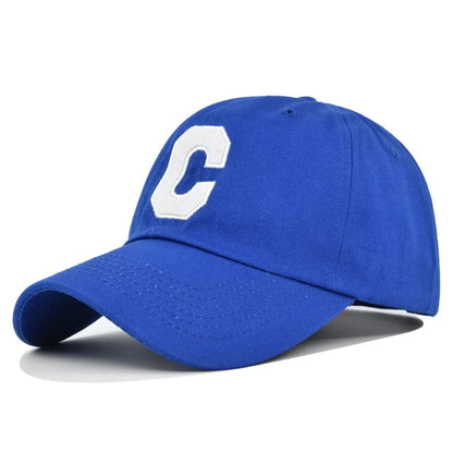 Fashion Baseball Cap Unisex C Letter Summer Sun Hat Women 100% Cotton Visor Hats Men Embroidered Bone Snapback Cap gorras