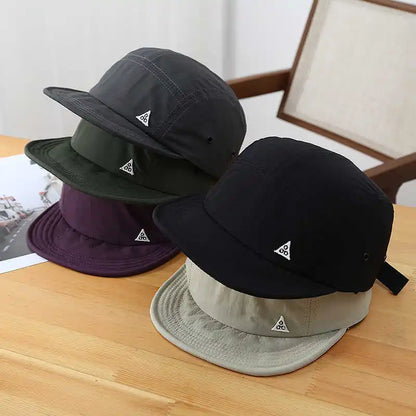 Unisex Quick-Dry Short Brim Baseball Cap – Korea Style Casual Street Sun Hat