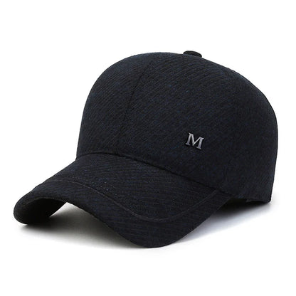 Men's Fleece-Lined ted Hat, Winter Ear Protection Beanie, Unisex Outdoor Color Block Cap, Warm, Windproof