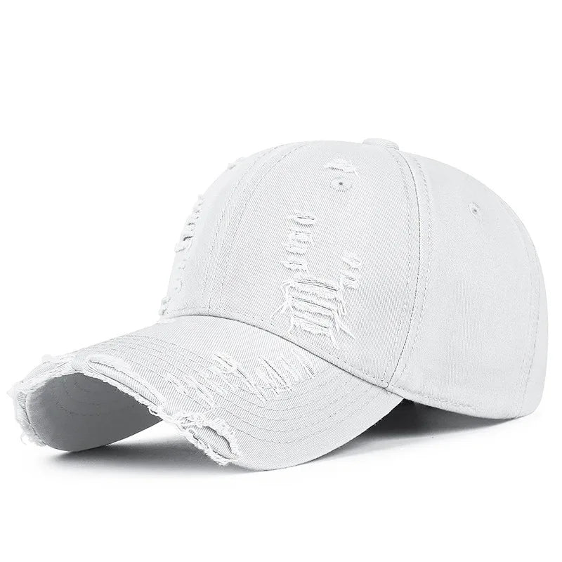 Cool Fashion Women Men Ripped Denim Cotton Baseball Cap Male Female Four Seasons Sports Snapback Sun Cap Hat For Women Men