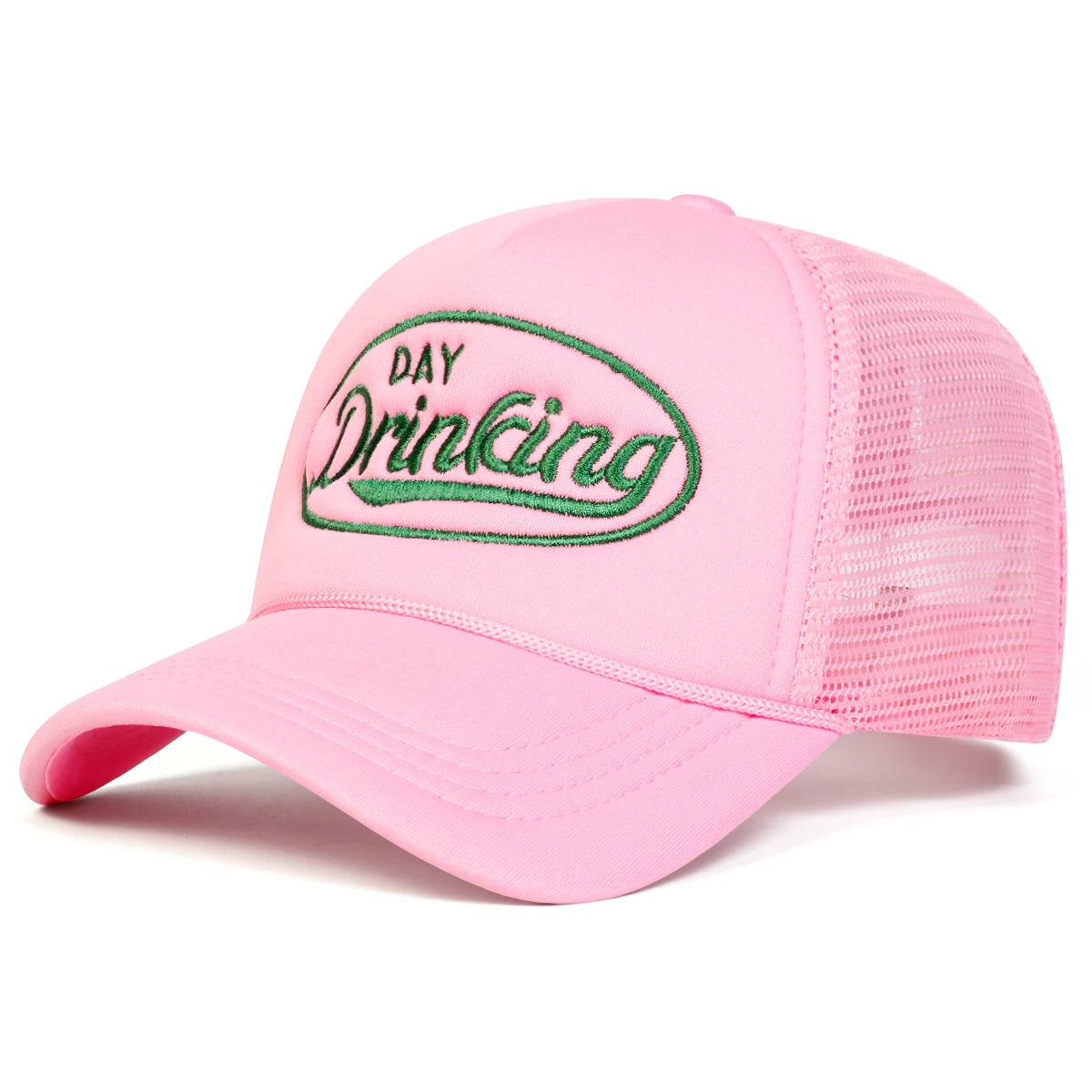 Unisex DAY DRINKING Letter Embroidery Baseball Net Caps Spring Summer Outdoor Adjustable Casual Hats Hip Hop Hat Sunscreen Hat