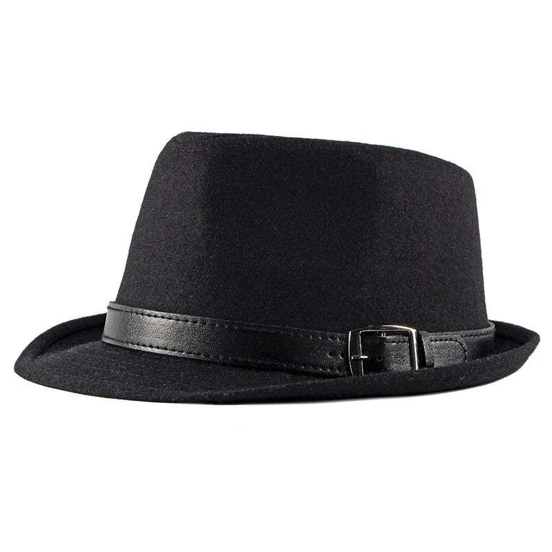 British Retro Jazz Hat Men's Autumn New Black Gentleman Hat Hip-hop Rivet Top Hat Women's Performance Hats