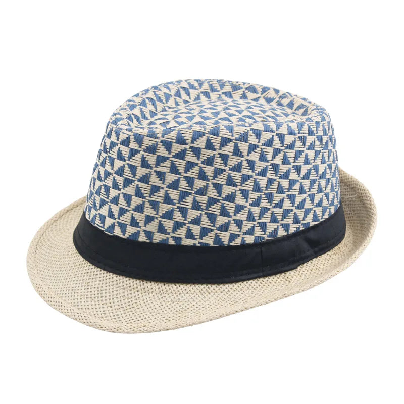 Men's Fedoras Summer Straw Hats Straw Paper Woven Top Hats Outdoor Sun hats Selling Curly Jazz Hats Panama Cap