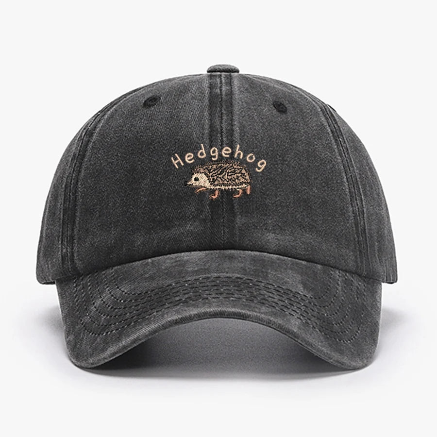 Mini Hedgehog Embroidery cotton Baseball caps for Men Women Washed vintage Hat Sports Fishing trucker Summer Autumn Peaked cap