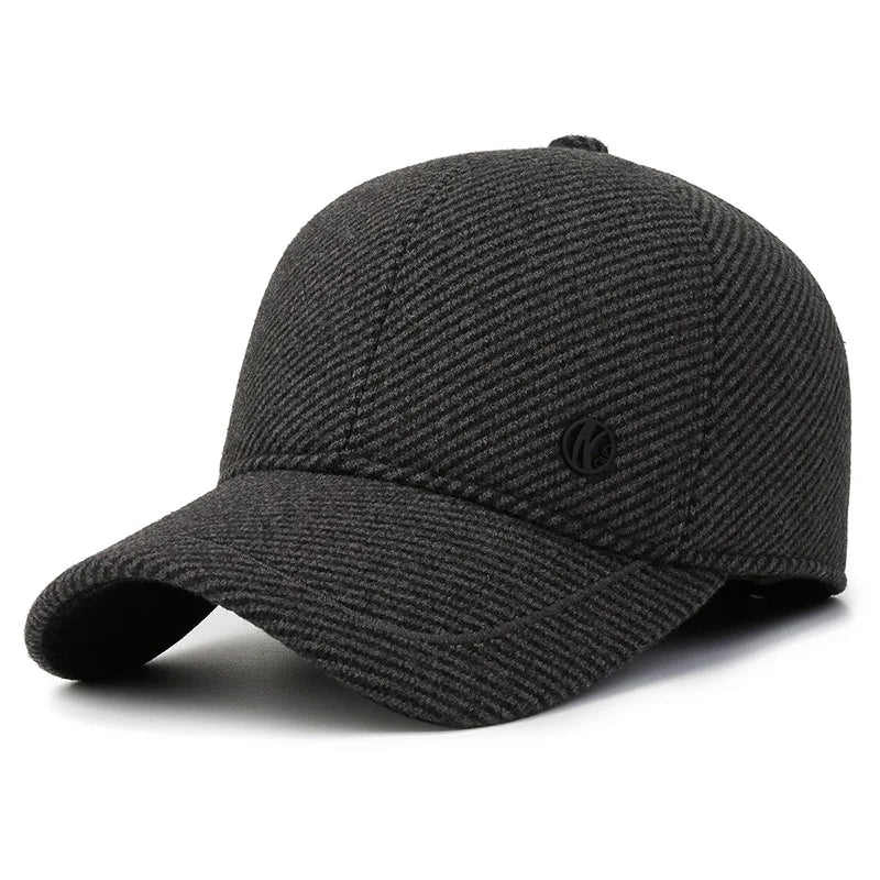Outdoor Thick & Warm Adjustable Earmuffs Baseball Cap For Autumn And Winte