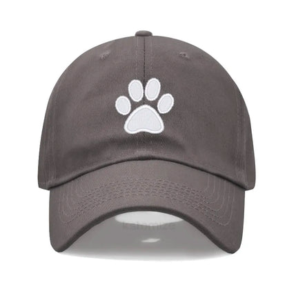 Dog Paw Embroidered Baseball Cap for Women Men Fashion Adjustable Washed Cotton Dad Hat Unisex Classic Golf Caps
