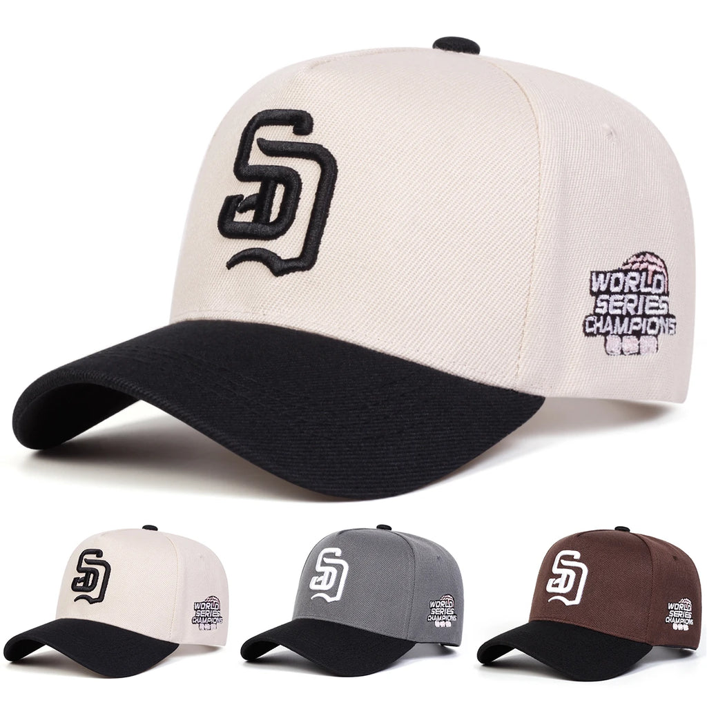 Unisex SD Letter Embroidery Baseball Caps Spring and Autumn Outdoor Adjustable Casual Hats Hip Hop Hat Sunscreen Hat