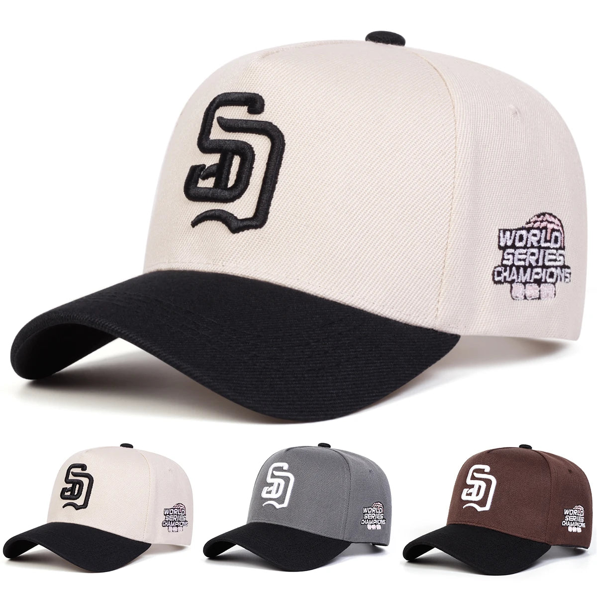 Unisex SD Letter Embroidery Baseball Caps Spring and Autumn Outdoor Adjustable Casual Hats Hip Hop Hat Sunscreen Hat