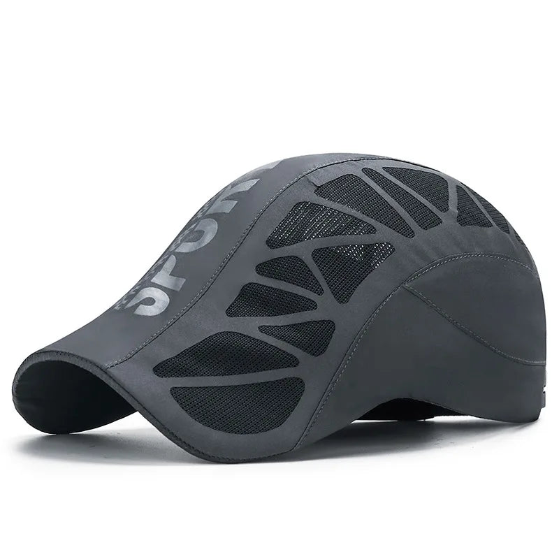 Men’s Summer Sport Alphabet Mesh Cap Breathable Quick-Dry Sun Hat Adjustable