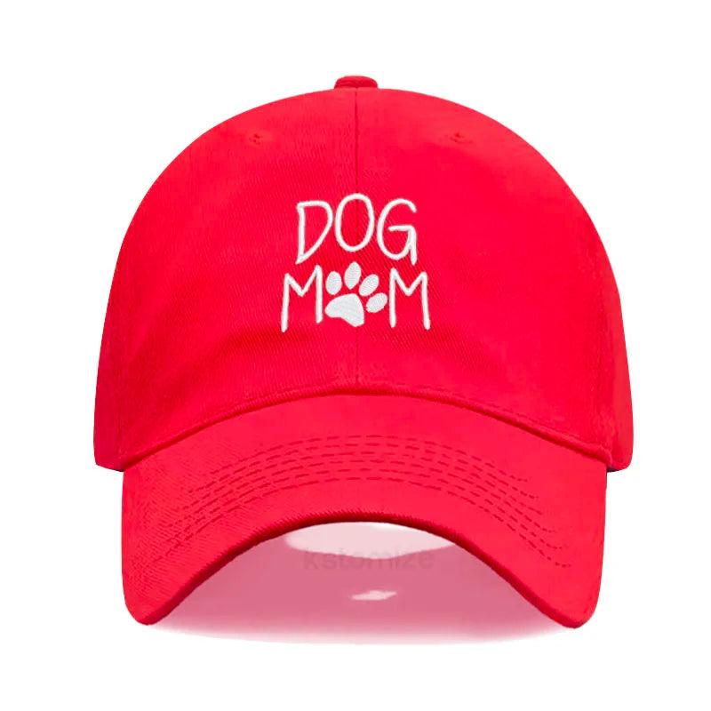 Dog Mom Embroidered Baseball Cap for Women Men Fashion Adjustable Soft Cotton Dad Hat Unisex Classic Golf Caps