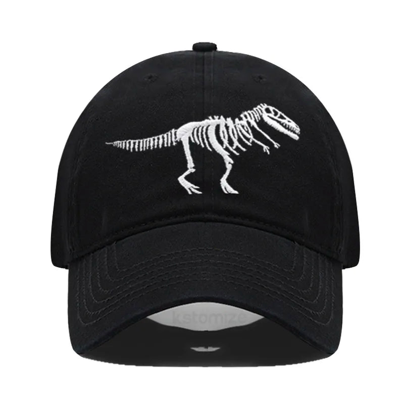 Cotton Baseball Cap for Men Women Unisex Embroidery Dinosaur Tyrannosaurus Rex Dad Hat Protection Outdoor Sports Golf Caps