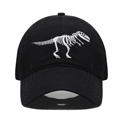 Cotton Baseball Cap for Men Women Unisex Embroidery Dinosaur Tyrannosaurus Rex Dad Hat Protection Outdoor Sports Golf Caps