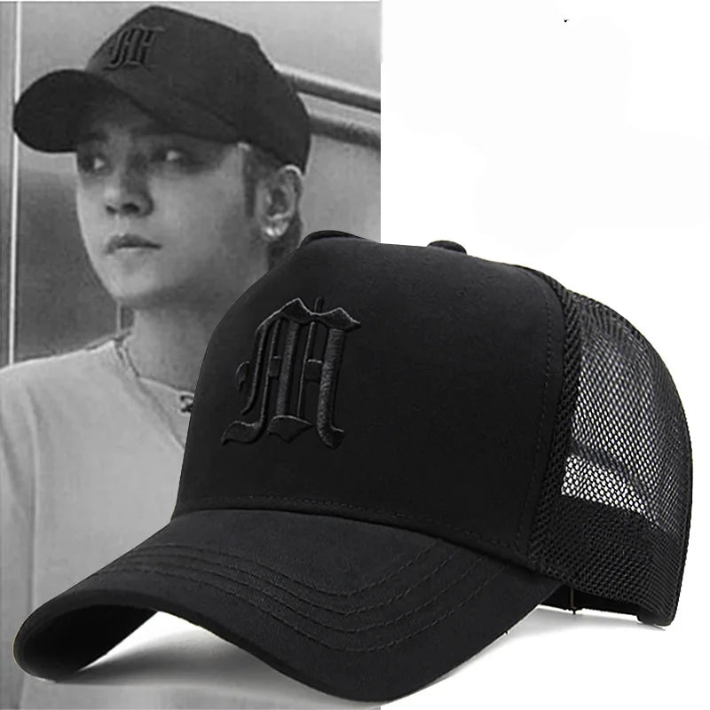 Men’s Big Head Mesh Baseball Cap Breathable Summer High Crown Sun Protection Hat