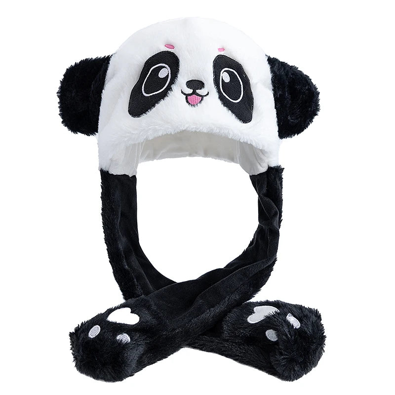 Hot Sale Unisex Funny Ear Hat Cow Animal Style Cute Ear Moving Up Cap Men Women Girls Rabbits Ears Plush Winter Lovely Hat ﻿
