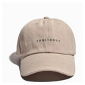 Unisex Korean Embroidered Letter Baseball Cap Burgundy Street Style Summer Hat