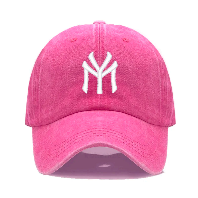 Letter MY Embroidery Baseball Cap Women Men Adjustable Soft Washed Cotton Sports Dad Hat  Spring Summer Protection Sun Hats