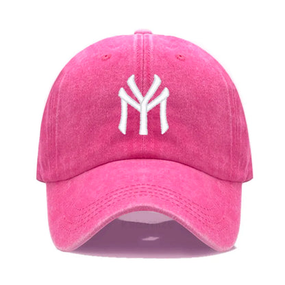 Letter MY Embroidery Baseball Cap Women Men Adjustable Soft Washed Cotton Sports Dad Hat  Spring Summer Protection Sun Hats
