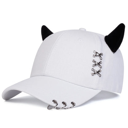 Unisex XXX Iron Ring Bull Horn Personality Baseball Caps Spring Autumn Outdoor Adjustable Casual Hats Sunscreen Hat