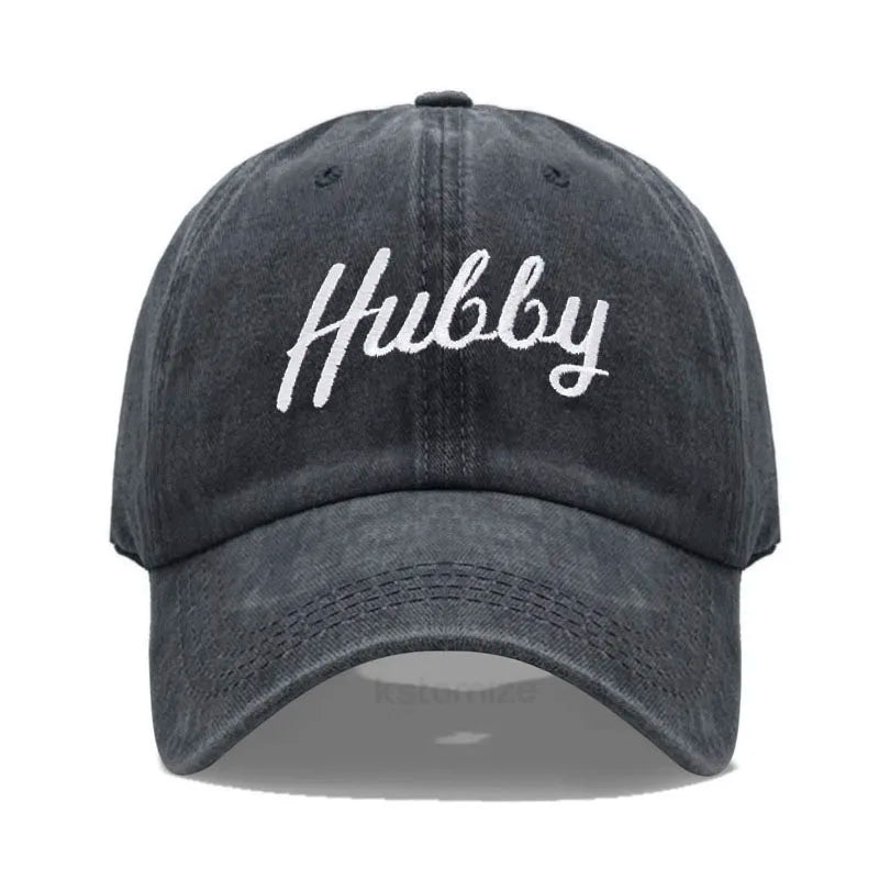 Embroidered Wifey & Hubby Hat Soft Cotton  Adjustable Couple Baseball Cap for Men & Women Wholesale and Dropshipping