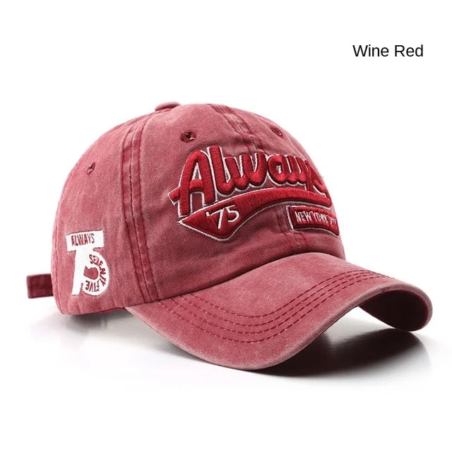 1/6PCS/Set Embroidered Baseball Cap For Women Men New Spring Summer Sunhat Retro Washable Sport Snapback Cap Hip Hop Fishing Hat