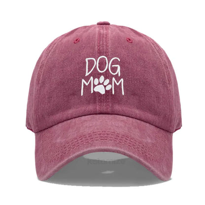 Dog Mom Embroidered Baseball Cap for Women Men Fashion Adjustable Soft Cotton Dad Hat Unisex Classic Golf Caps