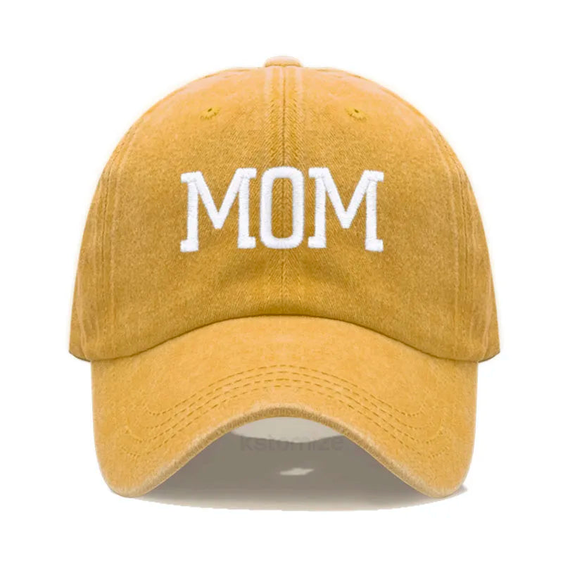 DAD MOM Embroidery Pure Cotton Men's Baseball Cap For Man  Womne's Fashion Sport Golf Caps Sun Hat Dropshipping
