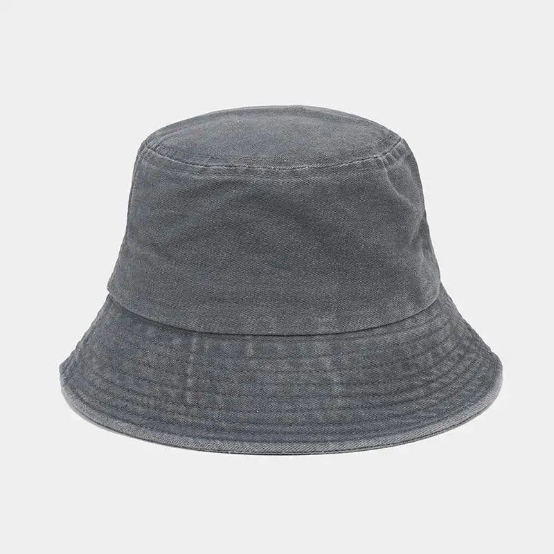 Kids Baby Washed Denim Cotton Bucket Hat For Boy Girls Custom Name Logo Fisherman Cap Panama Wide Brim Sun Hat Outdoor Team Caps