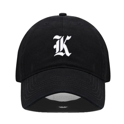 Old English Letter A-Z Embroider Baseball Cap For Men Womne High Quality Soft Cotton Fashion Team Sport Visors Snapback Caps