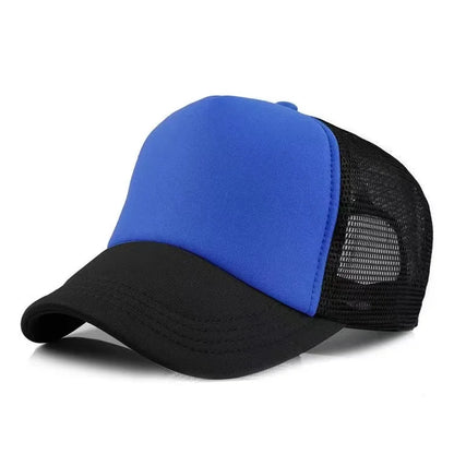 50 Color Unisex SummerTrucker Hat For Adult Net Baseball Cap Men Women Polyester Blank Mesh Adjustable Sun Hat Visor
