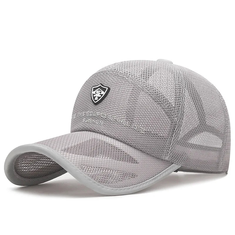 New Summer Women Men Fishing Mesh Sun Hat Caps Female Male Black White Mesh Outdoor Sport Baseball Hats Cap For Women Men
