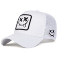 Unisex XX Smiling Face Embroidery Baseball Net Caps Spring and Summer Outdoor Adjustable Casual Hats Hip Hop Hat Sunscreen Hat