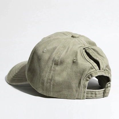 Washed  Baseball Cap Amazon European and American Popular Trendy Curved Brim Peaked Cap  Women's Outdoo