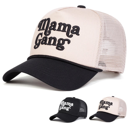 Unisex MAMAGANG Letter Embroidery Baseball Net Caps Spring and Summer Outdoor Adjustable Casual Hats Hip Hop Hat Sunscreen Hat