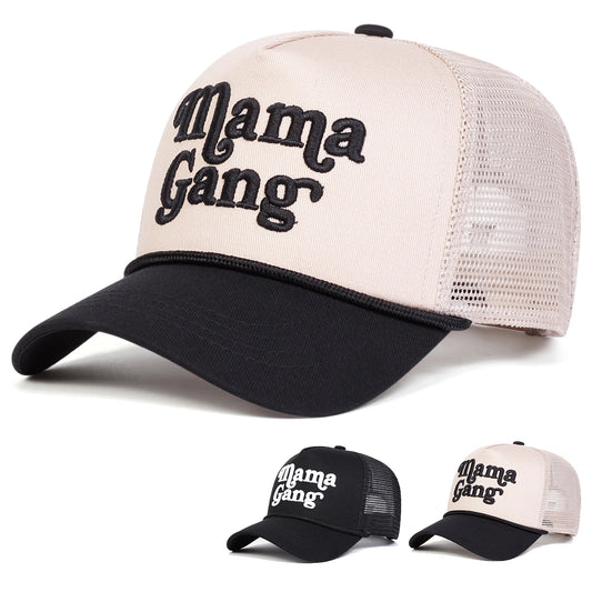 Unisex MAMAGANG Letter Embroidery Baseball Net Caps Spring and Summer Outdoor Adjustable Casual Hats Hip Hop Hat Sunscreen Hat