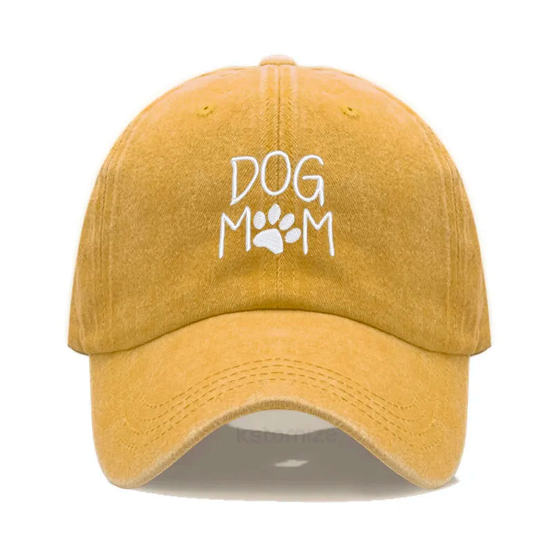 Dog Mom Embroidered Baseball Cap for Women Men Fashion Adjustable Soft Cotton Dad Hat Unisex Classic Golf Caps