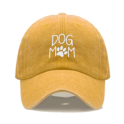 Dog Mom Embroidered Baseball Cap for Women Men Fashion Adjustable Soft Cotton Dad Hat Unisex Classic Golf Caps