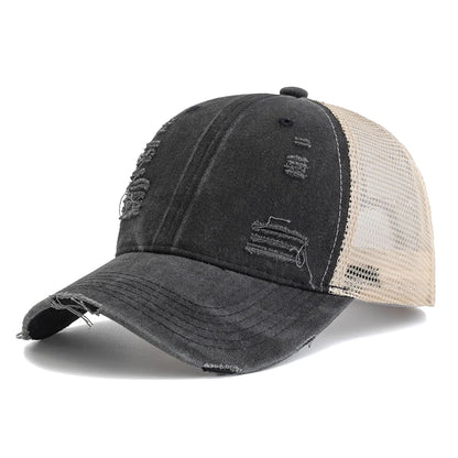 Hot Sale Unisex Trucker Hat Multi Colors Plain Baseball Cap Women Men Washed Cotton Distressed Cap