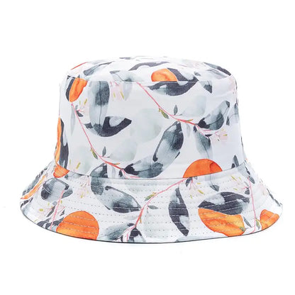 Unisex Bucket Cap Fruit Printing Hats Summer Double-sided Wear Man Women Cap Outdoor Sun Hat Classic Casual Panama Bucket Hat