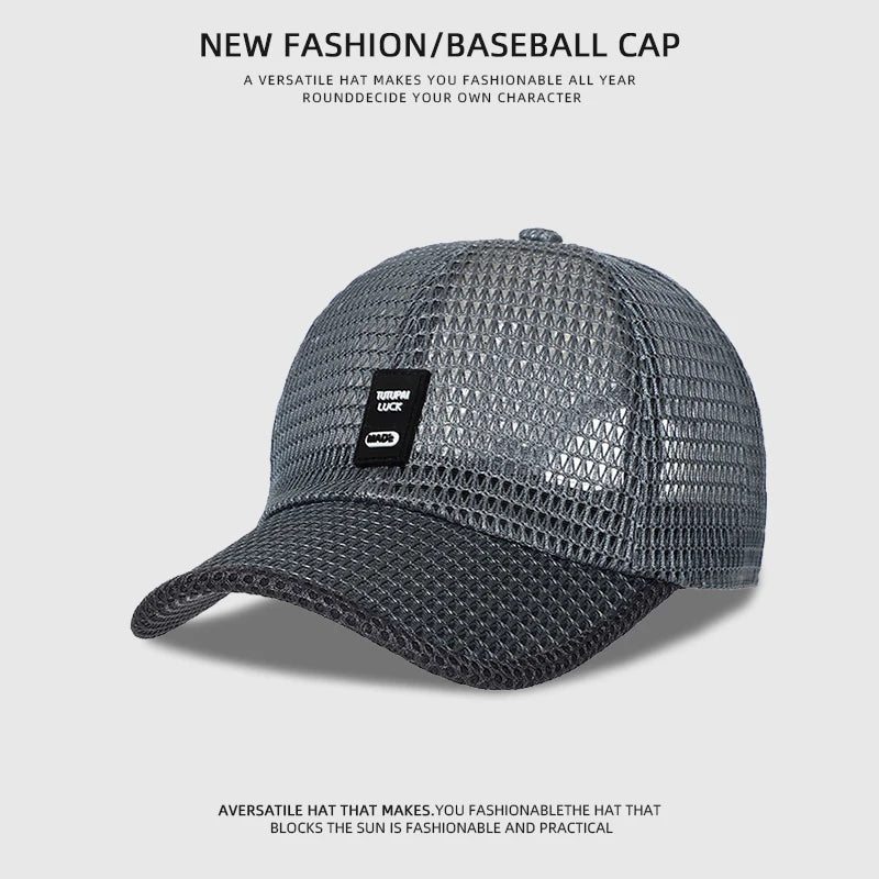Men’s Mesh Baseball Cap – Breathable Summer Trucker Snapback Outdoor Hat