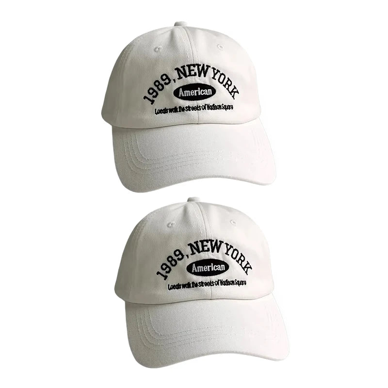 Unisex Korean Retro Baseball Cap Embroidered Letter Casual Street Style Hat
