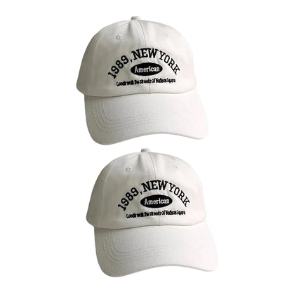 Unisex Korean Retro Baseball Cap Embroidered Letter Casual Street Style Hat