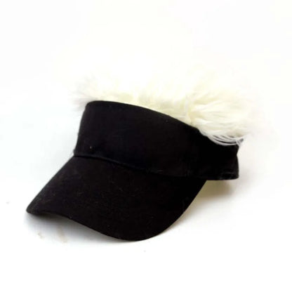 New Unisex Casual Camouflage Visor Hat Men Women Adjustable Sun Sunshade Hip Hop Baseball Cap With Spiked Hairs Wigs Casquatte