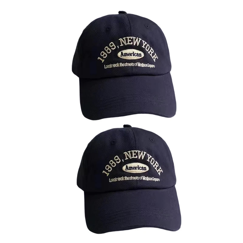 Unisex Korean Retro Baseball Cap Embroidered Letter Casual Street Style Hat