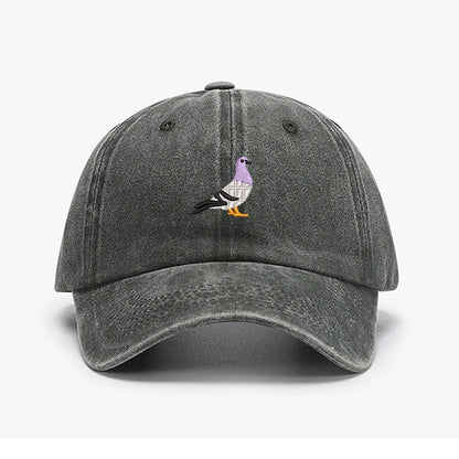Embroidery Pigeon Design Spring vintage Baseball caps Men Women Water Washed Sunscreen Sun Hat Sports Fishing Sunshade Dad Hat