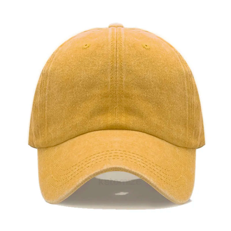 Solid Color Baseball Cap Women's Plain Sport Golf Cap for Man Washed Cotton Dad Hat Sun Hats