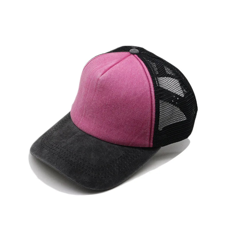 1pcs Baseball Cap Men's Summer Breathable Mesh Sun Hat Unisex Cotton Snapback Cap Truck Caps Visor