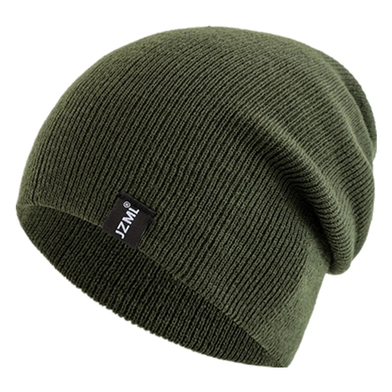 Unisex Letter Label Decor Beanie Hat Casual Multiple Colored Winter Knitted Hat Daily Life And Outdoor Beanie Cap