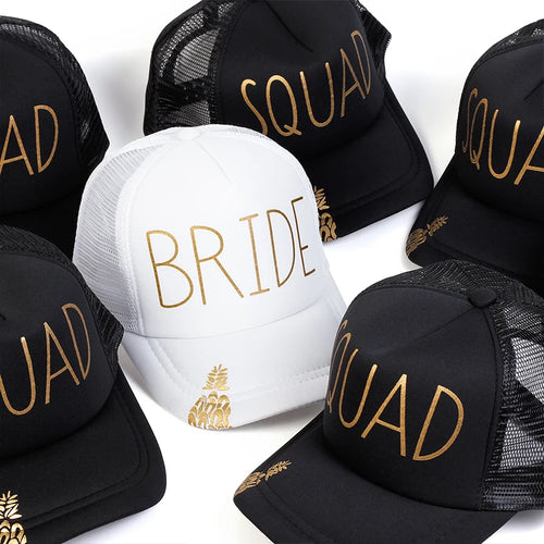 Unisex Casual Baseball Cap Sports Snapback Golf Hat SQUAD BRIDE printing Hip Hop Hats Summer Breathable Mesh Caps Gorras