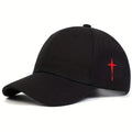 Unisex Simple Cross Embroidery Baseball Caps Spring and Autumn Outdoor Adjustable Casual Hats Sunscreen Hat